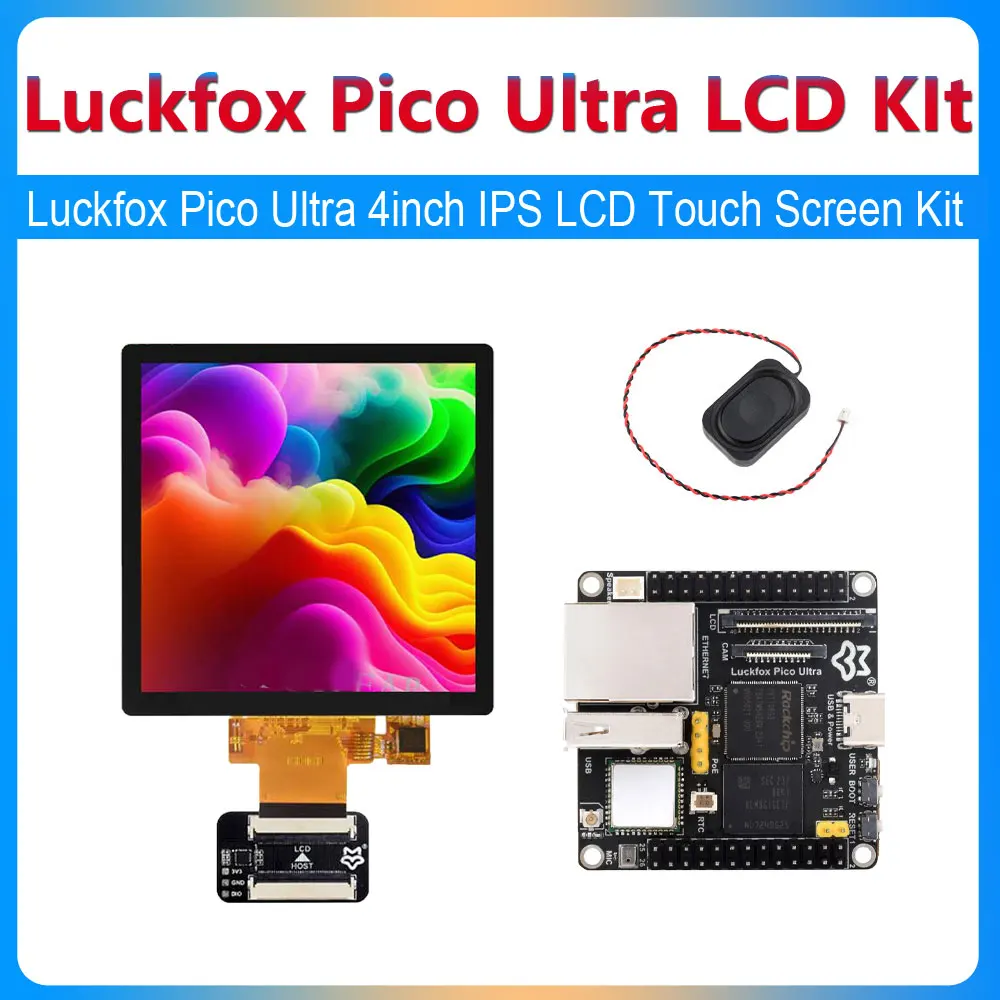 luckfox pico ultra lcd touch screen display tv box kit rgb captive opcional 720p 480p wi fi poe 4 01