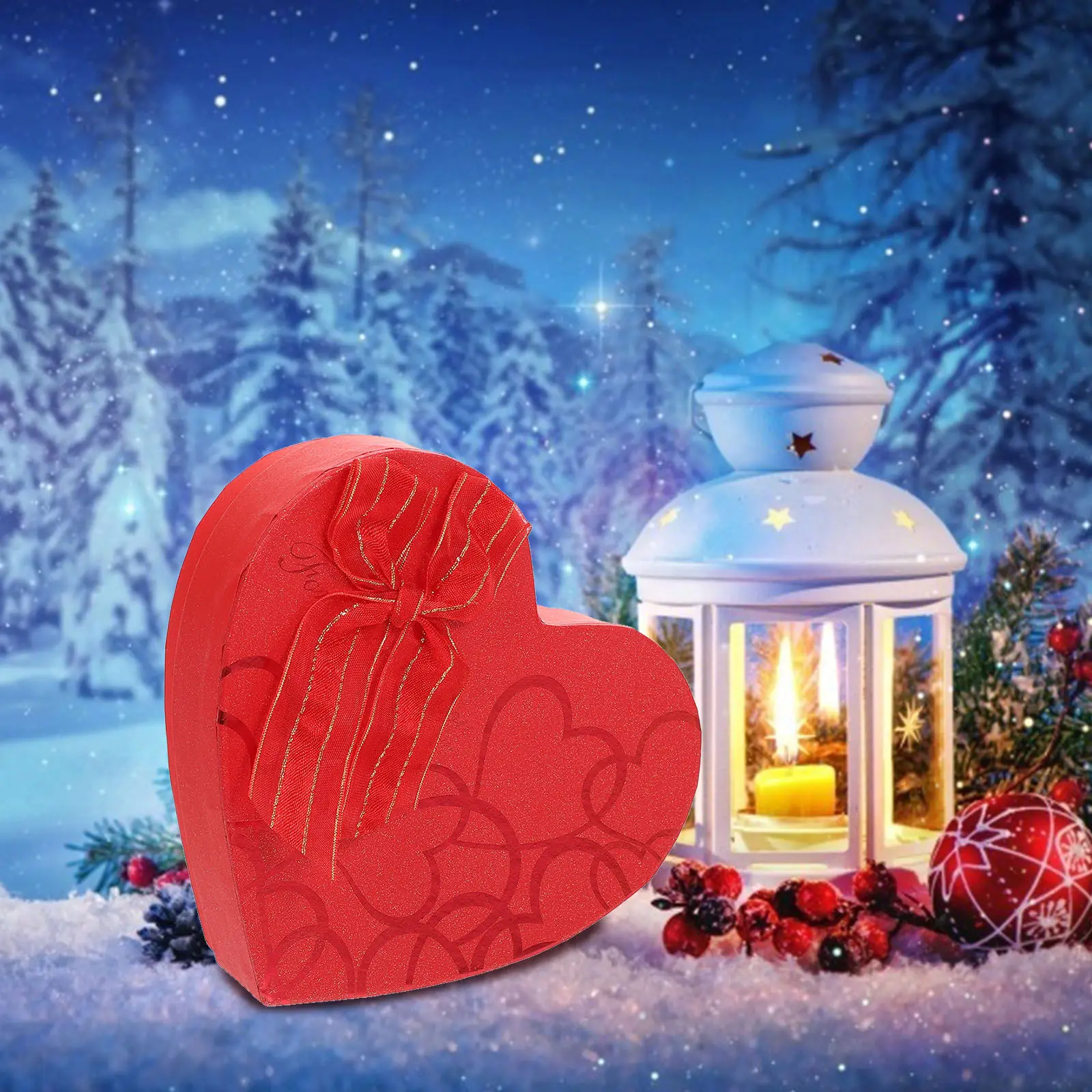 Cajas de Almacenamiento de Papel con Forma de Corazón, Paquete de 4, Caja de Regalo Grande para Chocolates y Dulces, Contenedor para Regalos del Día de San Valentín y el Día de la Madre