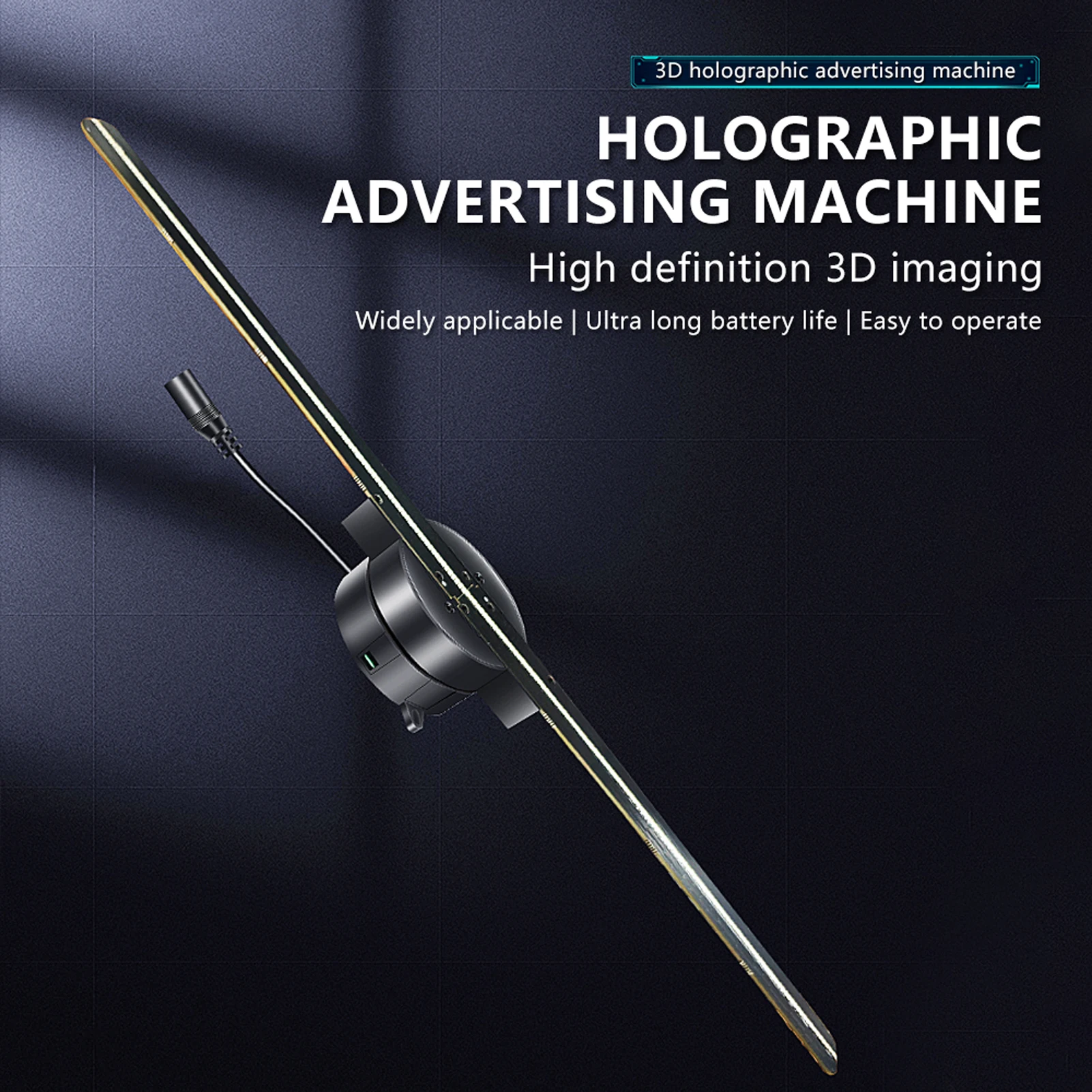 3D 홀로그램 광고 기계 3D 이미징 홀로그램 광고 프로젝터 지원 모바일 폰 APP 업로드 3D 텍스트 EU 플러그
