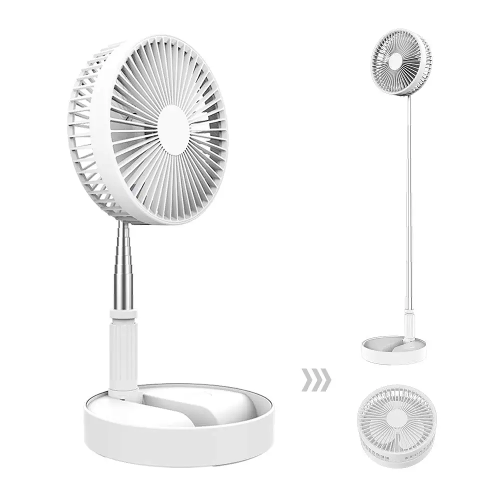 Ventilador portátil de viagem com suporte do telefone, bateria estilo moderno, interior e exterior, 7200mAh