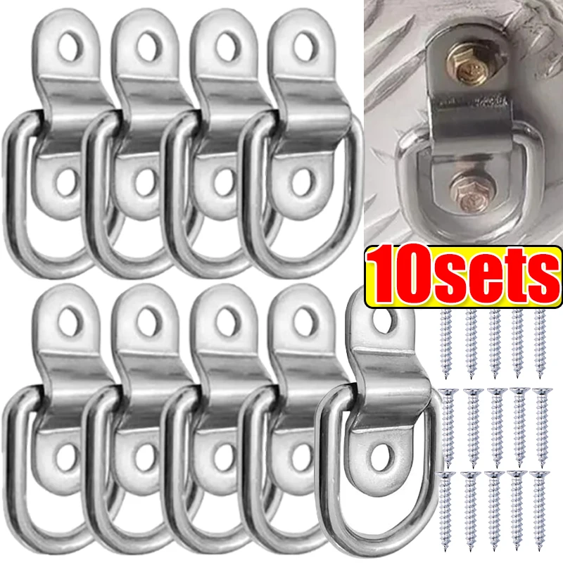 D Ring Tie Down Anchor Hook Heavy Duty Metal for Truck Bed Cargo Trailer Car ATV UTV Universal Load Anchor Lashing Ring Point