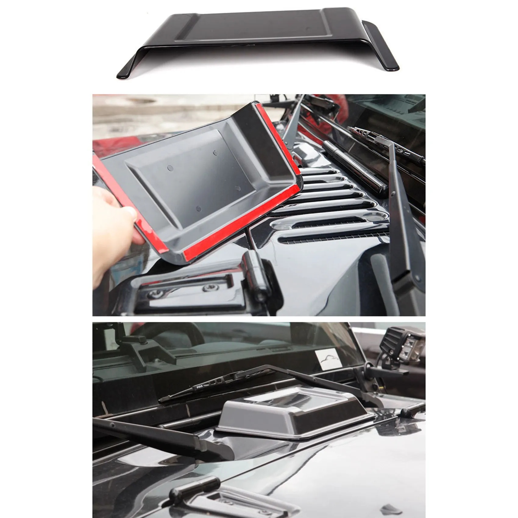 Cowl Riscaldatore Air Vent Cappa di Aspirazione Scoop Copertura di Sfiato per Jeep Wrangler TJ JK 98-18 2007-2017 Parti del Riscaldatore Car StylingJAS