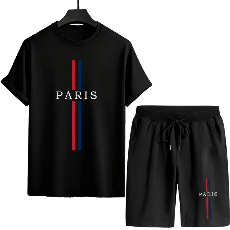 

New Mens T-shirt Tracksuit Printing Casual Clothing Outdoor Sports Jogging Streetwear Daily Single Piece T-shirt Shorts Summer
