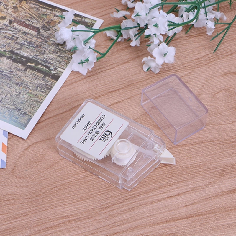 شريط تصحيح سريع الجفاف، تصميم بسيط، أبيض، قرطاسية مدرسية بسهولة