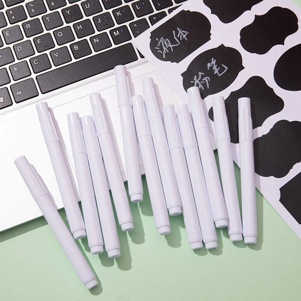 

20Pcs White Dry Erase Markers Liquid Chalk Style Water-Based Easy Erase Markers for Whiteboards Glass Windows Chalkboards
