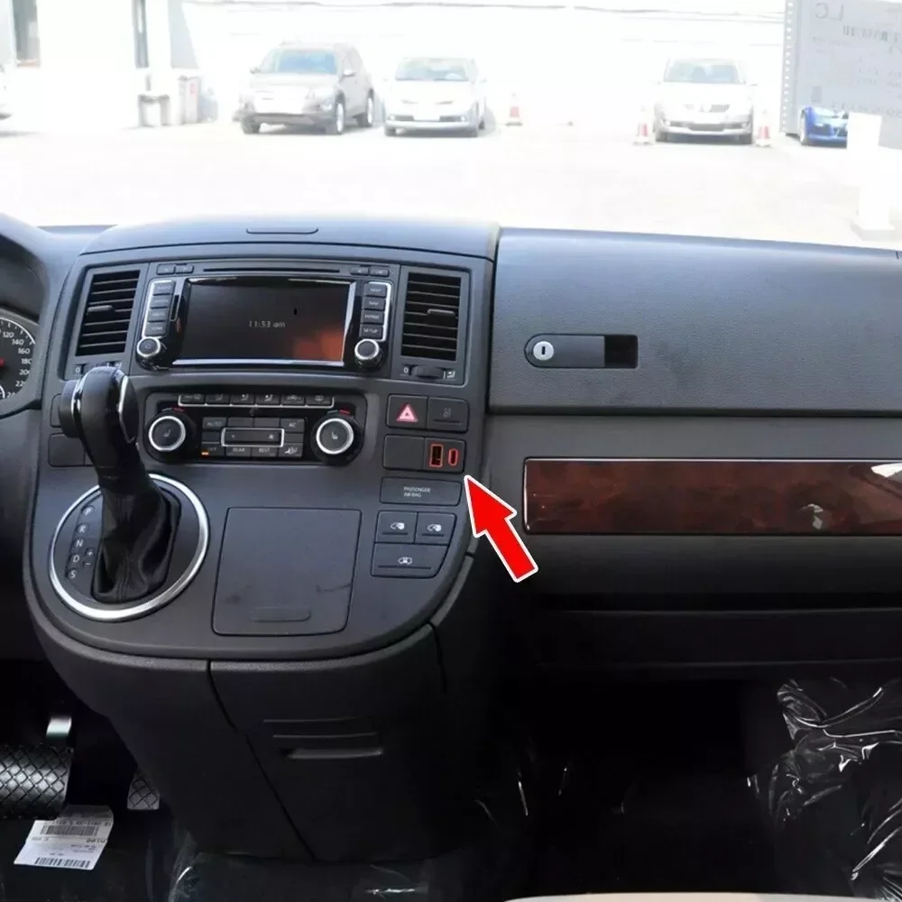 For PD QC Fast Charging USB Socket 2 Port Center Console Switch Button for VW Multivan T5 Auto Interior Electronic Parts