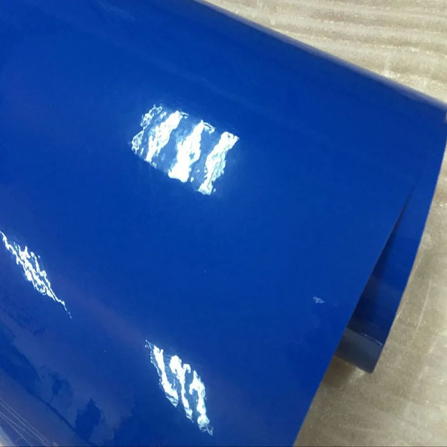 1.52*20M High glossy dark blue vinyl film for car wrap vinyl sticker with air free bubbles