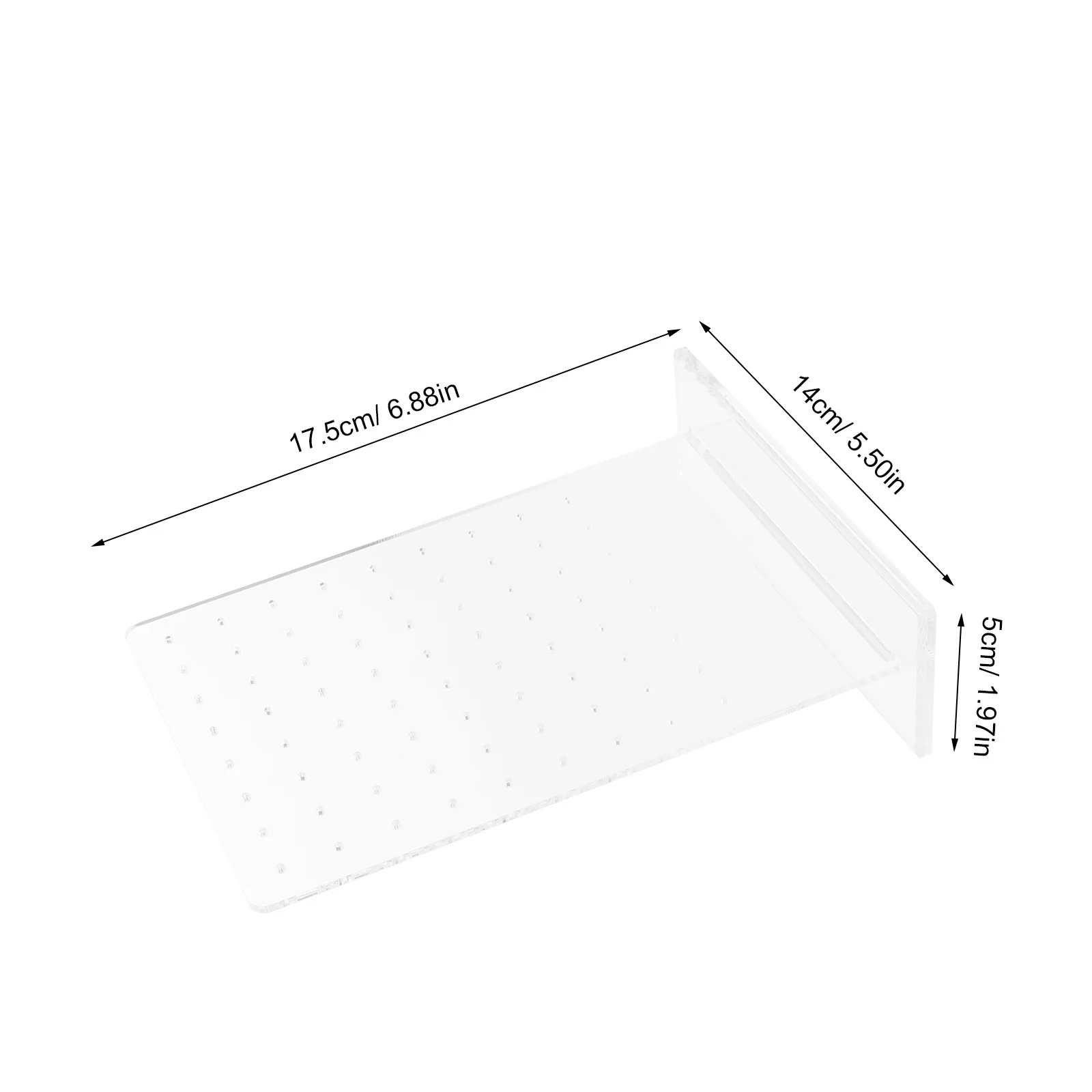 2Pcs Earring Storage Organizer Transparent Acrylic Stand 72 Holes Jewelry Display Rack Holder for Women Vanity Bedroom