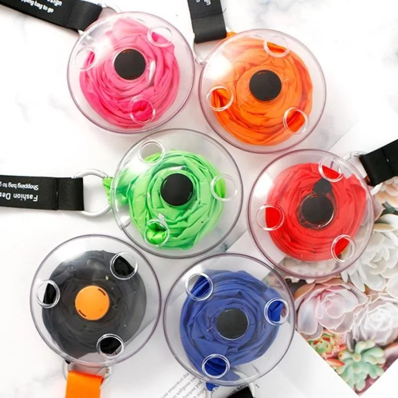 1 Pc Portable Folding Telescopic Small Disc Shopping Bag Multifunctional Storage Bag Bag Organizer