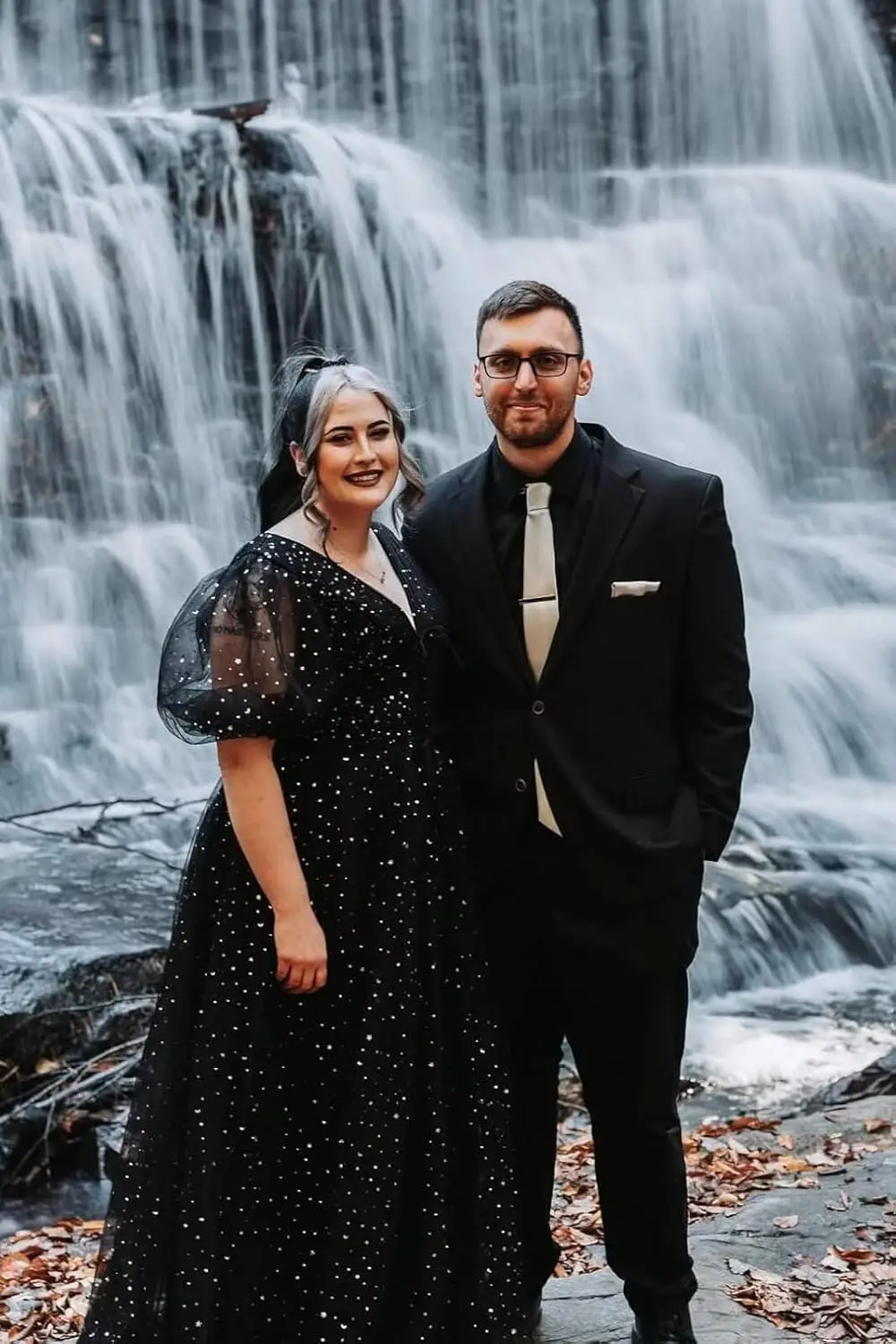 Robe de bal en Tulle étoilé scintillant pour femmes, manches bouffantes, longue fente, robe de soirée formelle avec poches