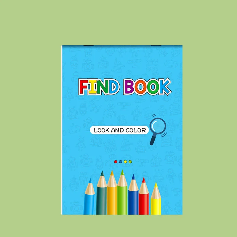 Interaktives Mal-Suchbuch mit 32 Seiten für Kinder – Look, Find & Color ab 1000 Grafiken, pädagogischer Puzzlespaß – Detail 7