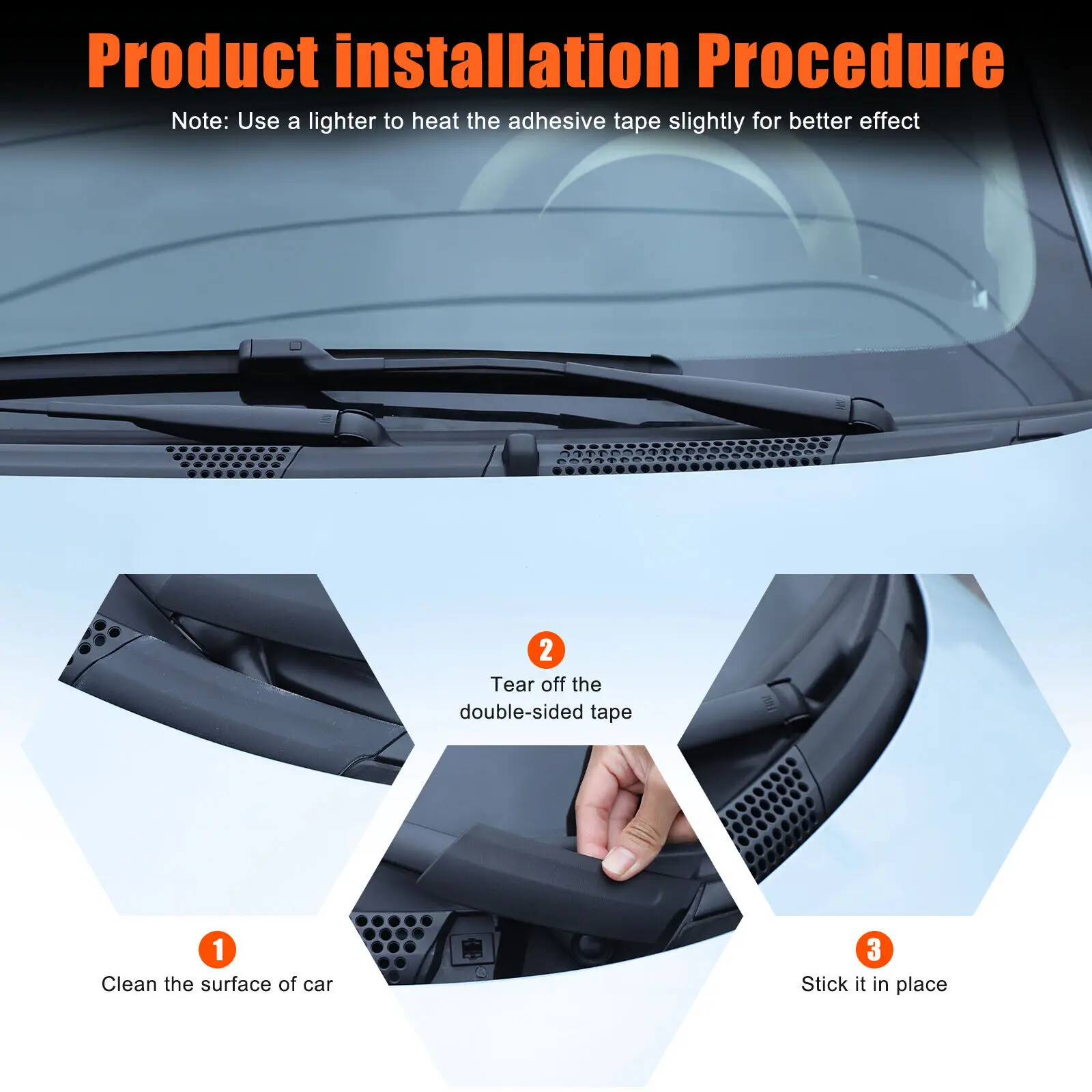 

Сменная накладка на переднюю панель дворника из АБС-пластика для Fiat 500 2010-2025, крышка водяного канала на переднее лобовое стекло