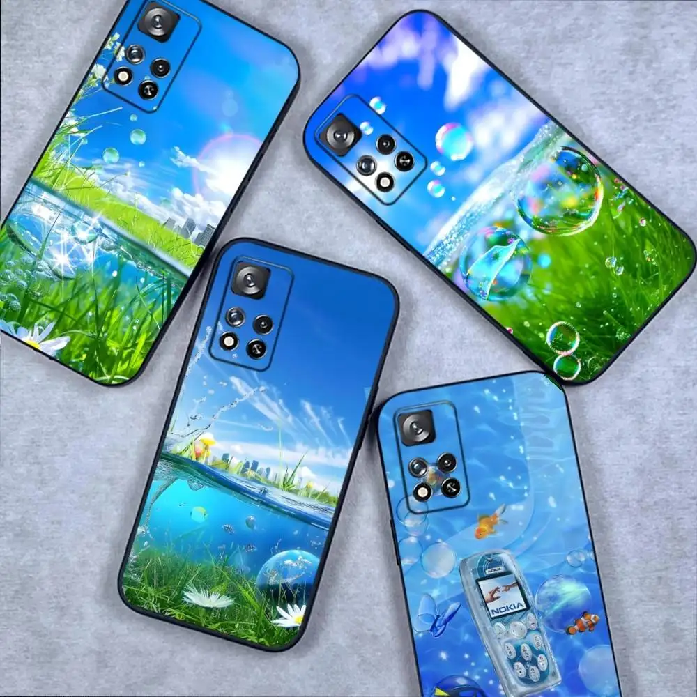 

Frutiger Aero Phone Case For Samsung S 25,24,23,22,30,21,10,9,Ultra,Plus,Lite,FE,4,5G Black Soft Case