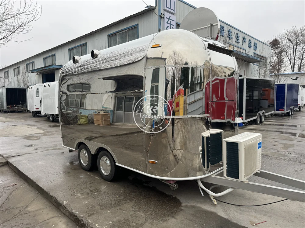 

Food Cart Mobile Snack Coffee Kiosk Concession Customized Trailer Vending Fully Kitchen Equipments Fast Food Truck For Sale