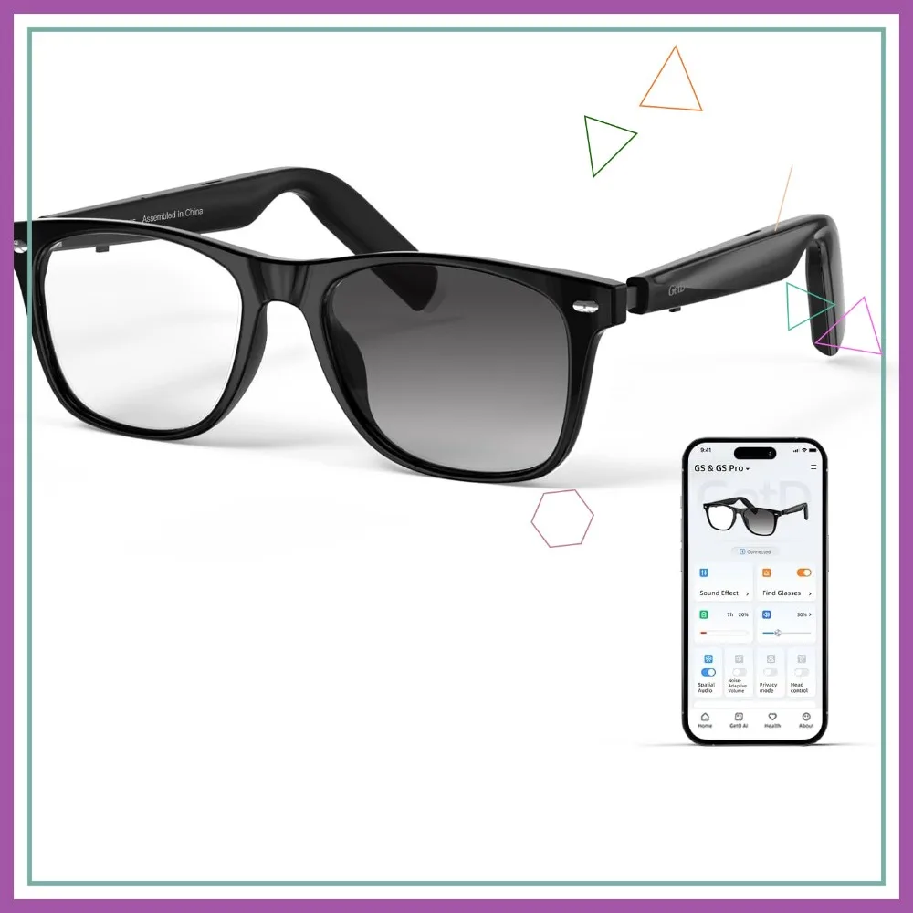 

AI Smart Glasses: Real-Time Translation, Open-Ear Audio, Photochromic Lens