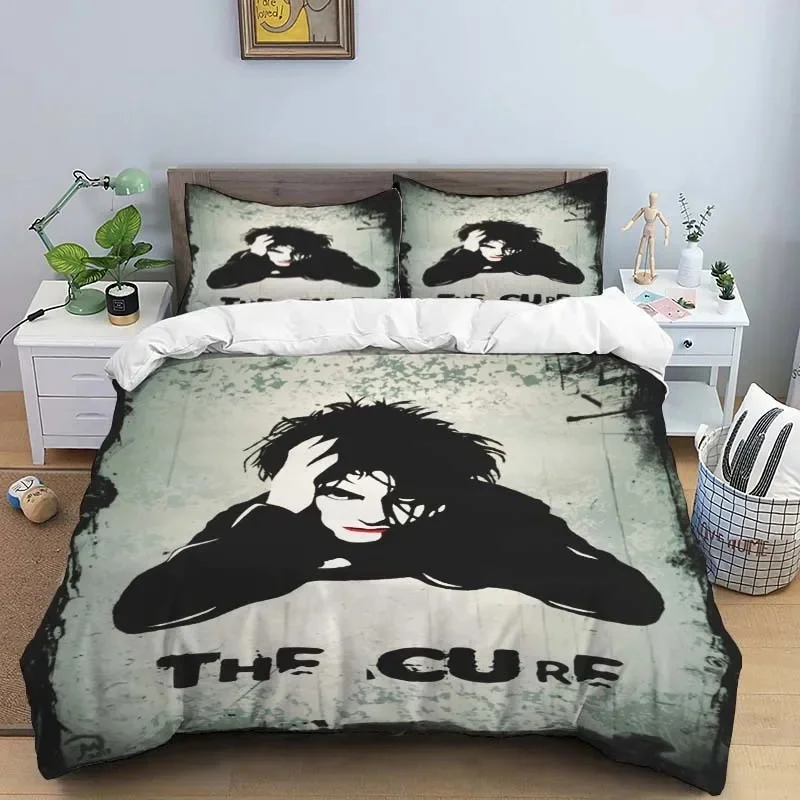 Fashion Rock Band T-The Cure Bedding Set Cute Quilt Cover Bed Cover With Pillowcase Twin Single Queen King Size Boys Adults