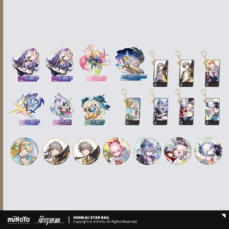Presale Sunsyea Honkai Star Rail Official Merch miHoYo Original Authentic HY Acrylic Stand Badge Keychain Sparxie Yao Guang