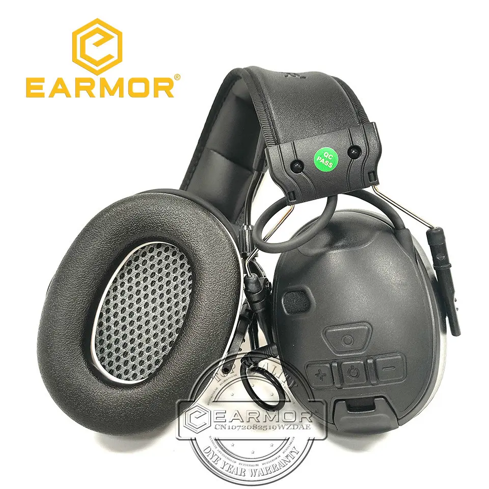 Imagem -03 - Earmor C51 Wireless Bluetooth Voz Captador e Redução de Ruído Headconjunto Comunicações Tático Tiro Earmuffsnrr26