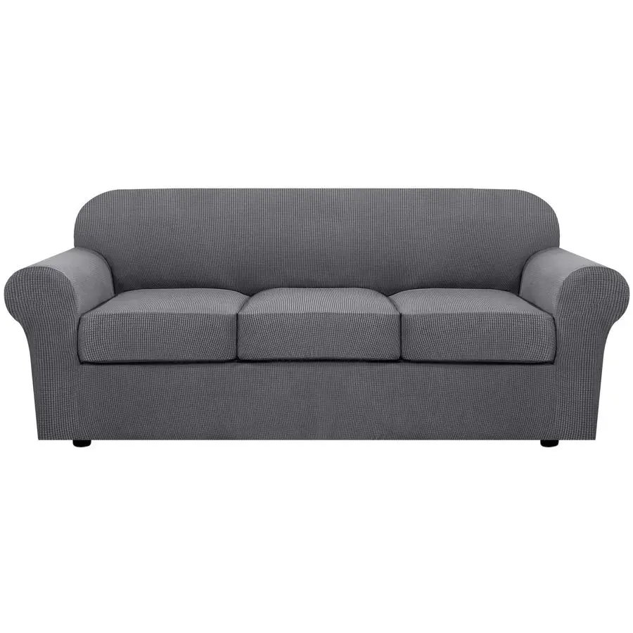 

Комплект из 4 эластичных чехлов для дивана на 3-местный диван, чехлы для мебели в гостиную, включая 3 чехла для подушек сиденья