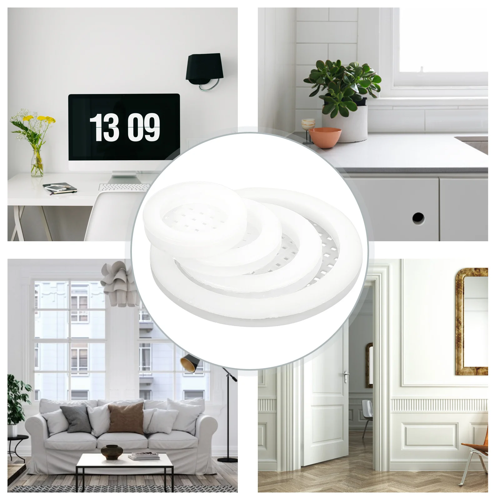 

200Pcs Circular Air Vent Hole Cover Plastic Cabinet Vent Plug for Furniture Decoration Round Ventilation Device