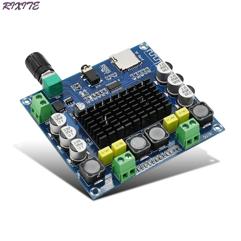 Bluetooth5.0 TPA3116/TDA7498100W+100W Digital Power Amplifier Board 2.0 Stereo AMP Module Support TF Card AUX A105