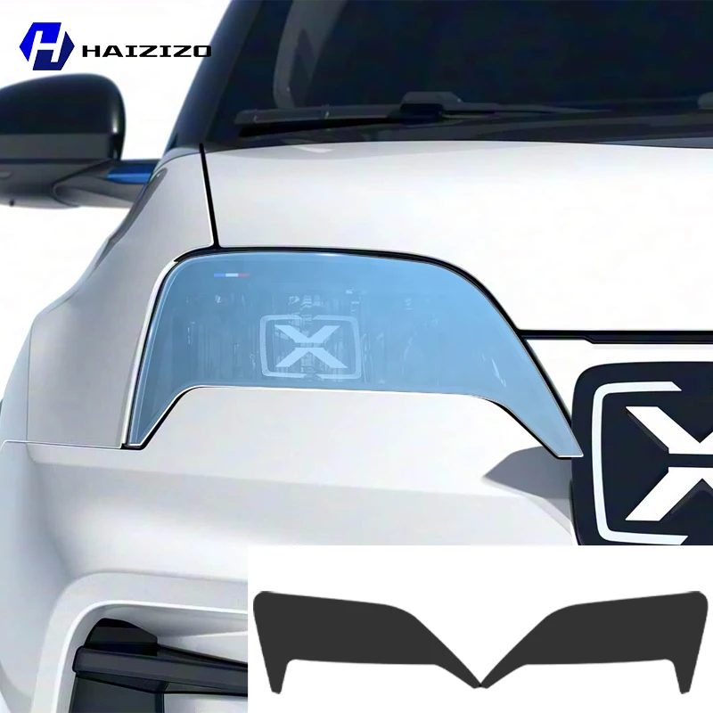For Alpine A290 2024-2025 Smoke Black Car Headlight Protective Film TPU Anti-Scratch Vinyl Wrap Kit for Auto Light Custom