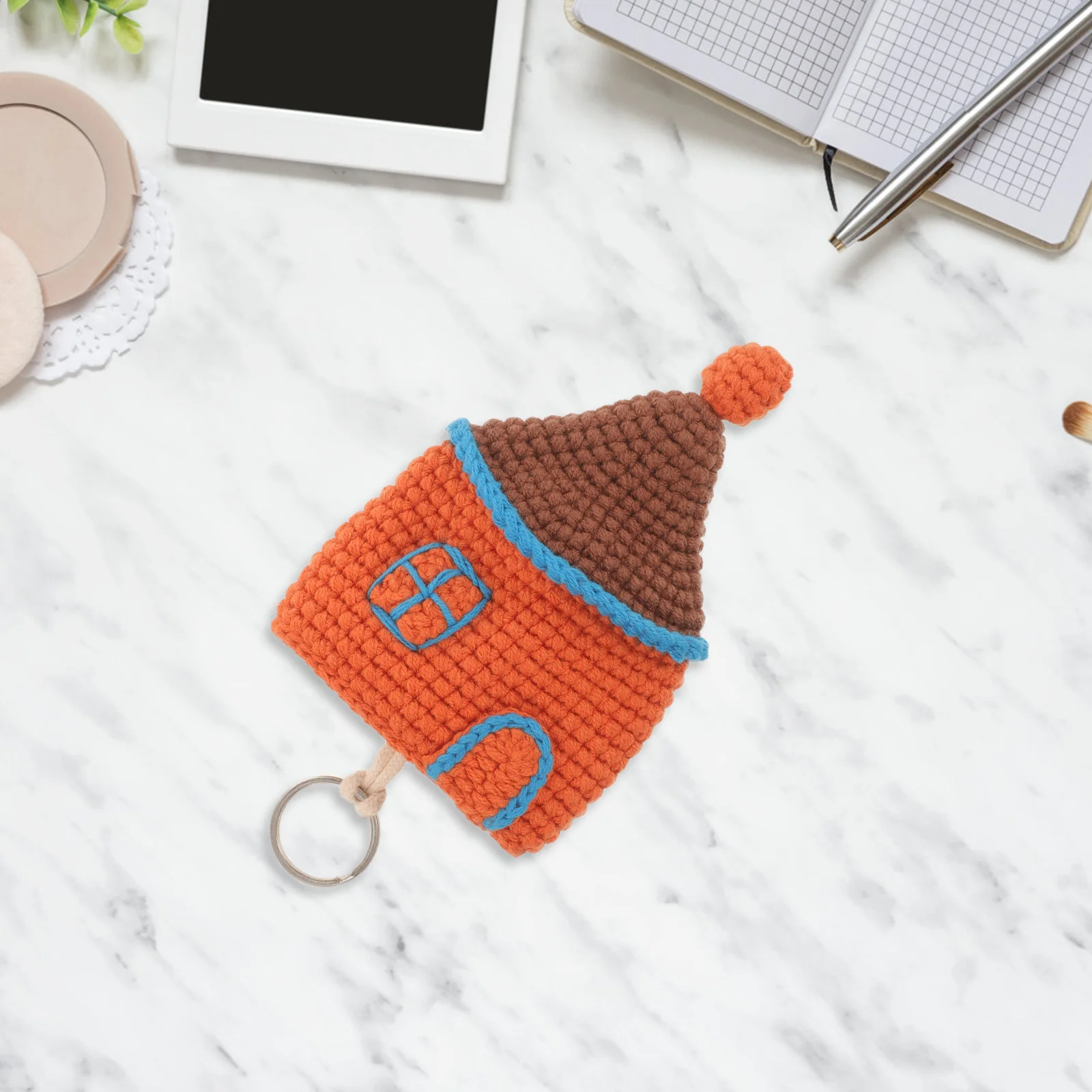 

Creative Small Keychain Bag Knitting Key Protector Soft Wool Cover Car Home Office Key Cover Decorative Sleeve