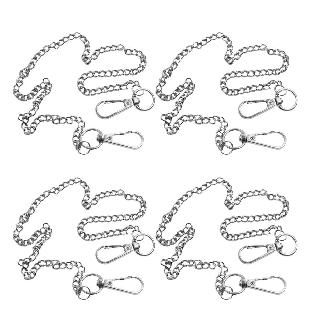 

4pcs Metal Jeans Chain Vintage Hip Hop Punk Trousers Acrylic Waist Women Smooth Durable Shiny Easy Wear Adjust Suitable Most