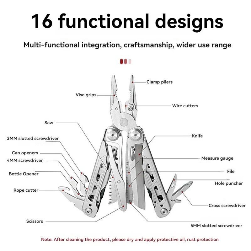 Multifunctional Pliers Folding Portable Outdoor Camping Multi-tool Cutting Scissors Clamp Nippers Screwdrivers Hand Tools image 4