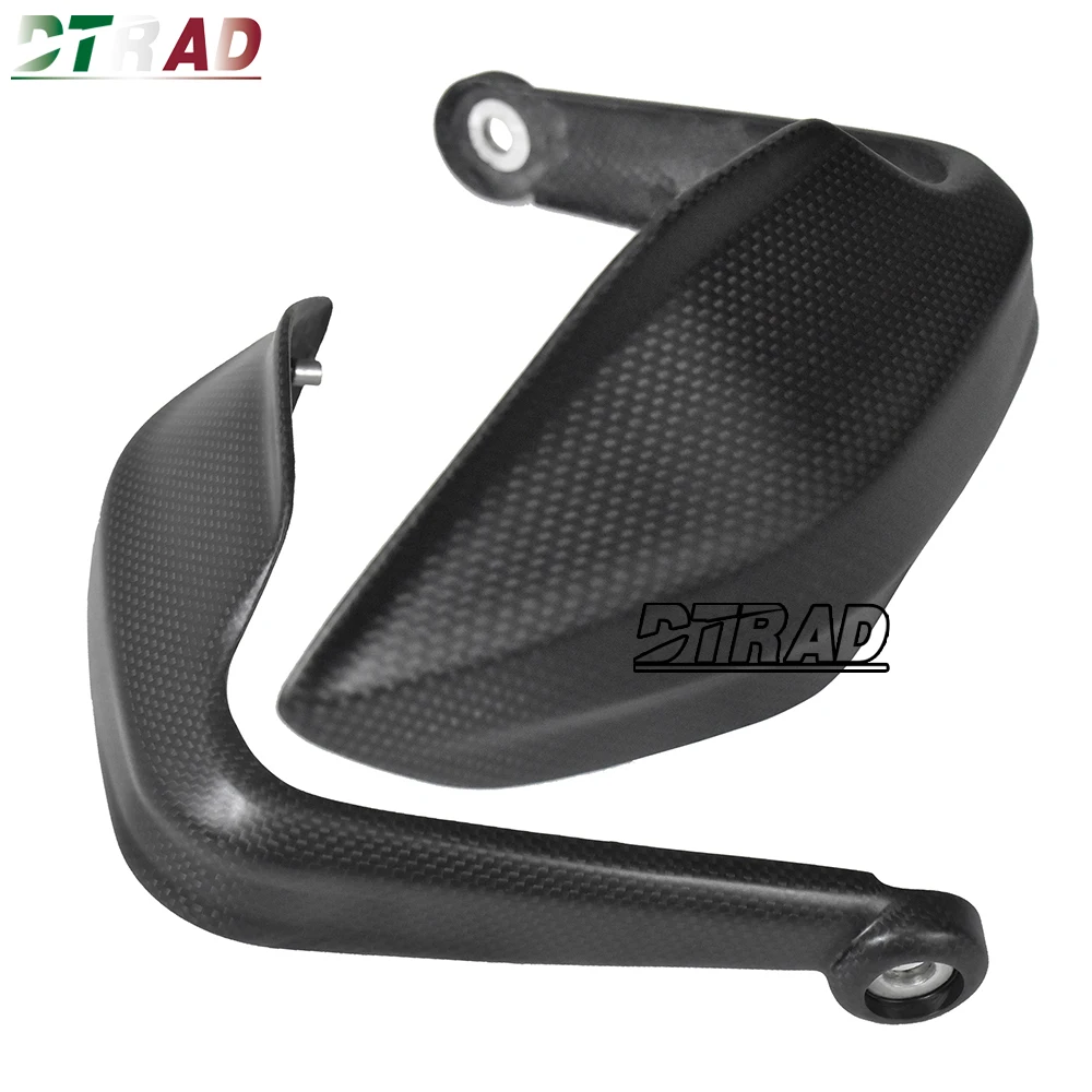 New For DUCATI Hypermotard 698 2024 Real Carbon Fiber Handlebar Hand Guards Handle Bar Protector Motorcycle Accessories Fairings