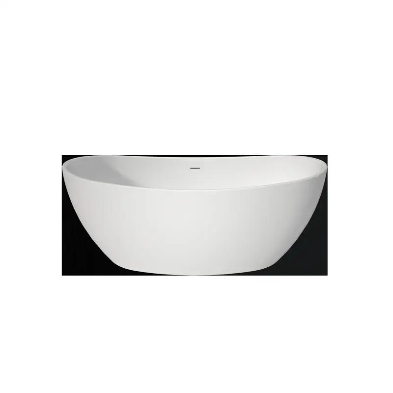 

Luxury 60" Acrylic Free Standing Tub - Spacious Modern Deep Soaking Bathtub in White