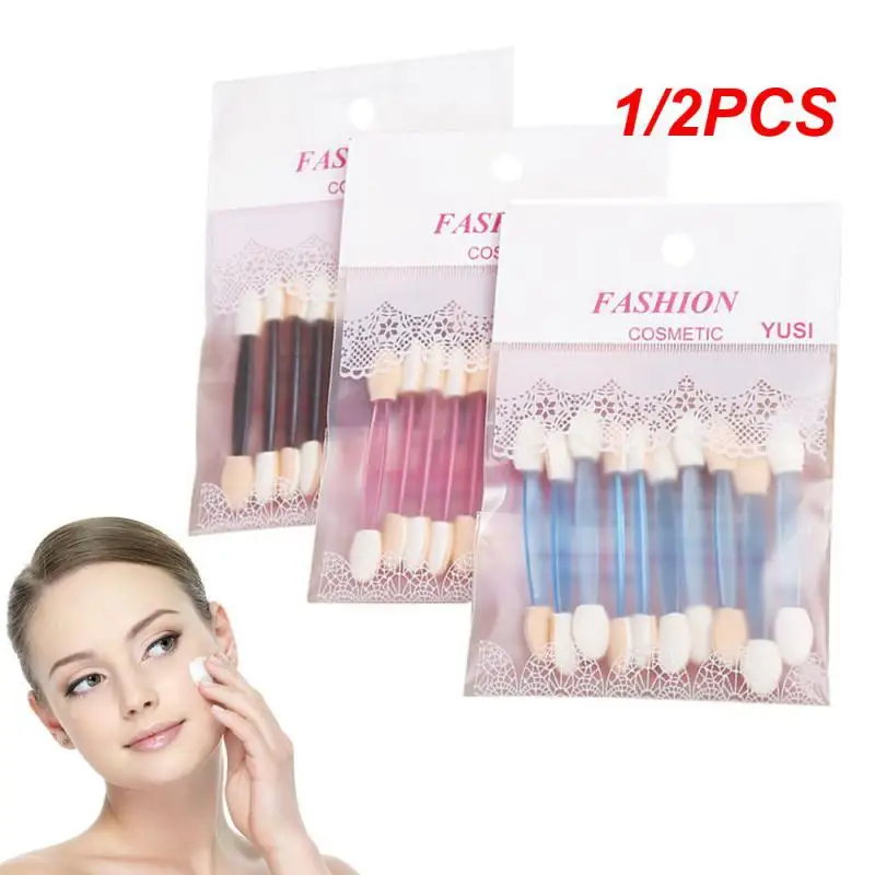 1/2PCS Disposable Brushes Convenient Sponge Applicators Lady Sponge Applicator Set Beauty Trending Lip Brushes Versatile