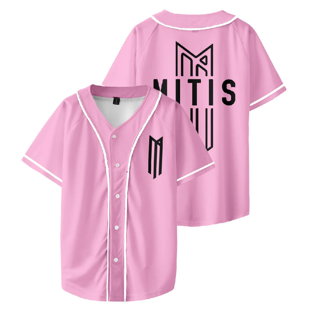 

Бейсбольная форма Mitis Merch Harajuku с тонкими пуговицами для мужчин и женщин, бейсбольная Джерси Color5