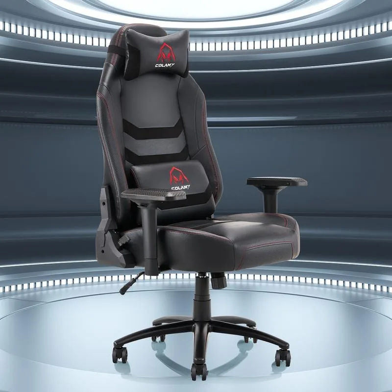 COLAMY Big and Tall Gaming Chair 400lbs, Racing Computer Gamer Chair, Ergonomic Office PC Chair with Upholstered Seat, Lum