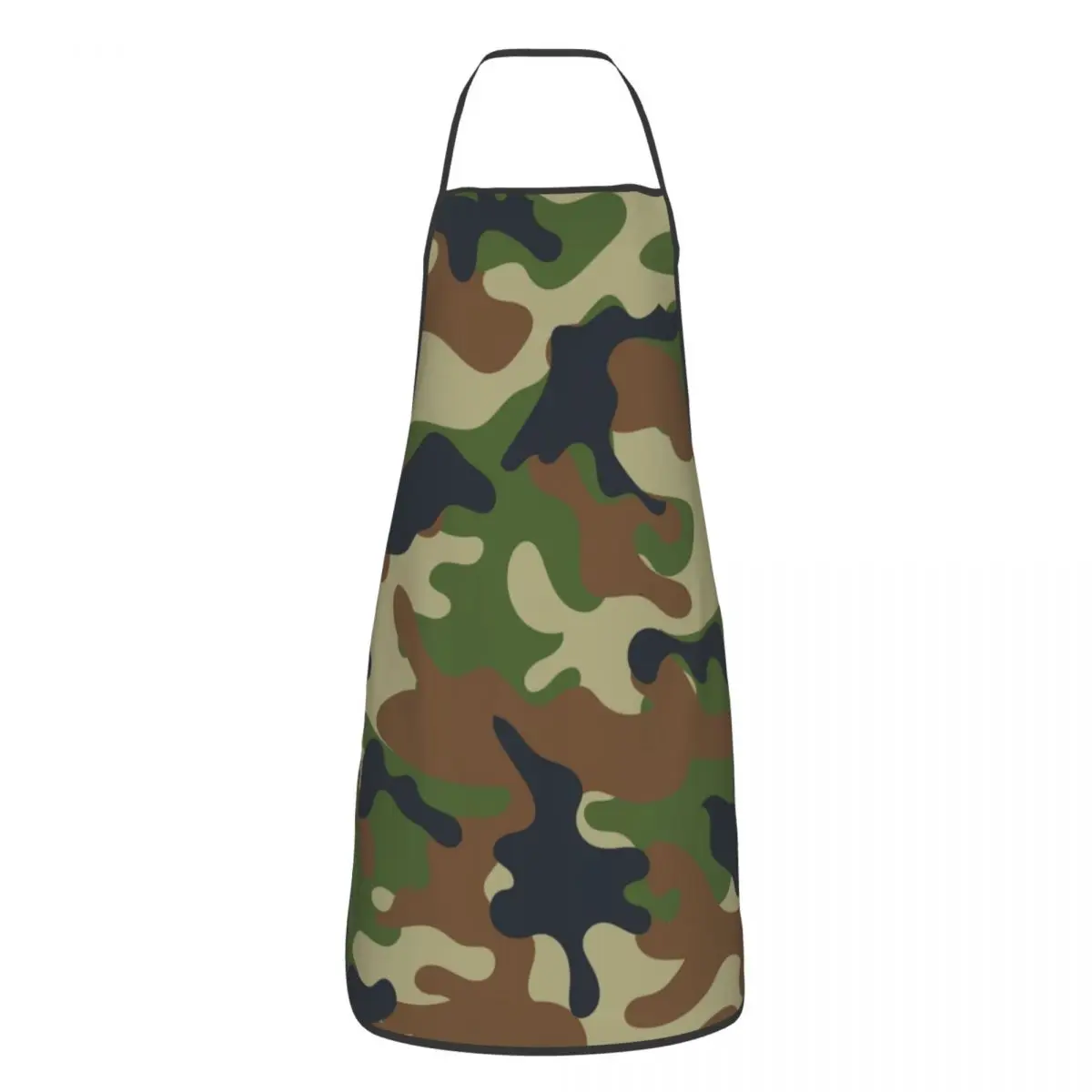 Unisex Woodland Camouflage Kitchen Chef Cooking Baking Apron Men Women Military Army Camo Tablier Cuisine for Gardening