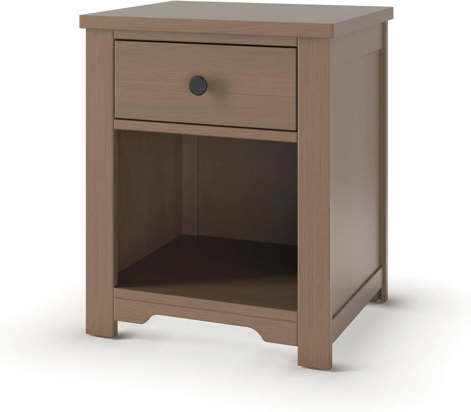 

Modern Minimalist Nightstand in Dusty Heather Finish with Sleek Storage Design for Bedroom Decor