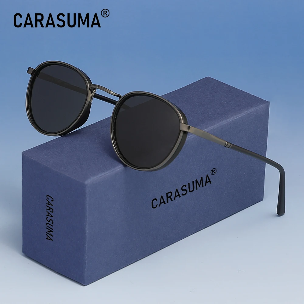 

CARASUMA Fashion Men Sunglasses Driving Sun Glasses Metal Frame Leisure Men/women Eyeglass UV400 for Gift