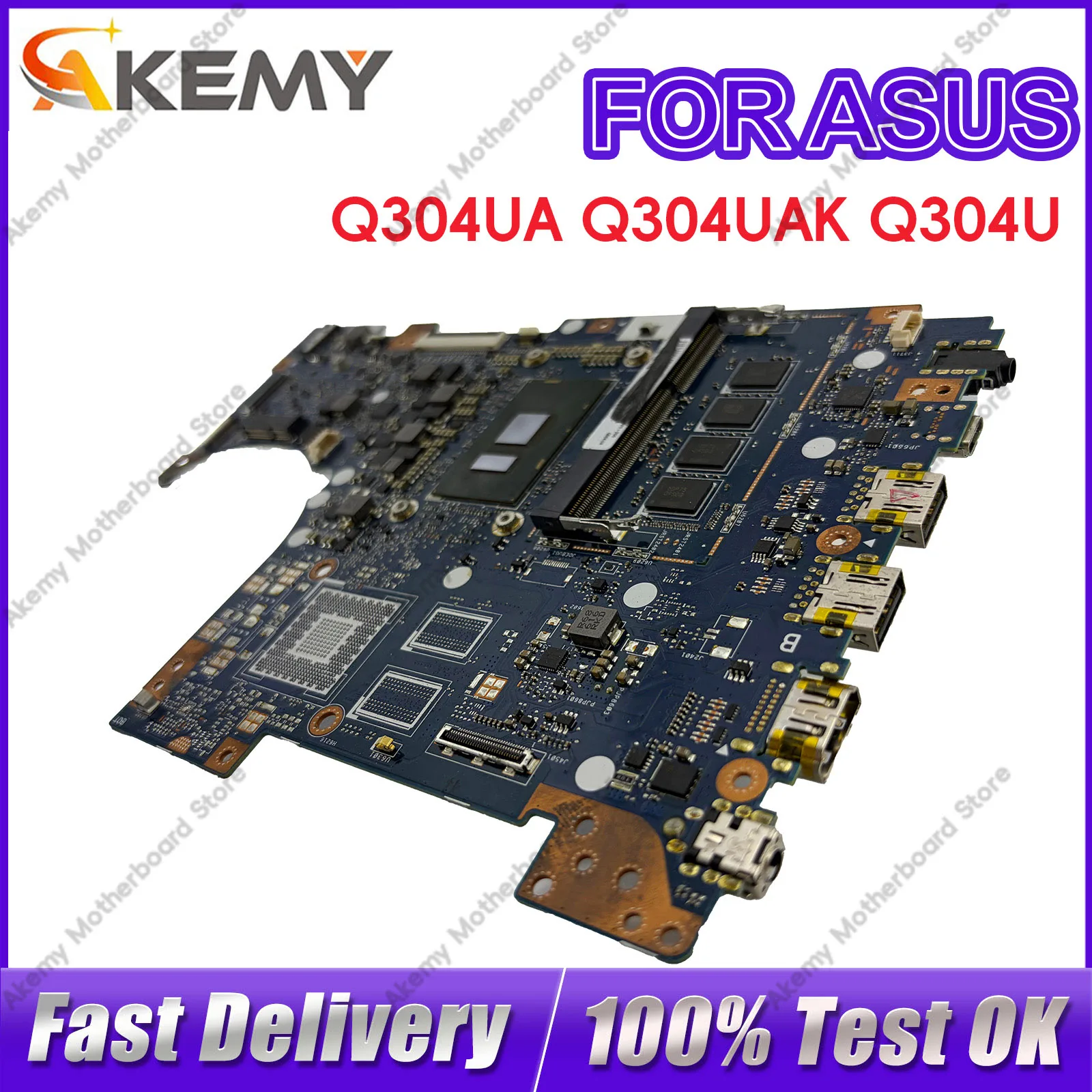 

Q304UA Laptop Motherboard For ASUS VivoBook Q304U Q304UAK Q304UA Notebook Mainboard With I3 I5 I7 CPU 100% tests OK fast ship