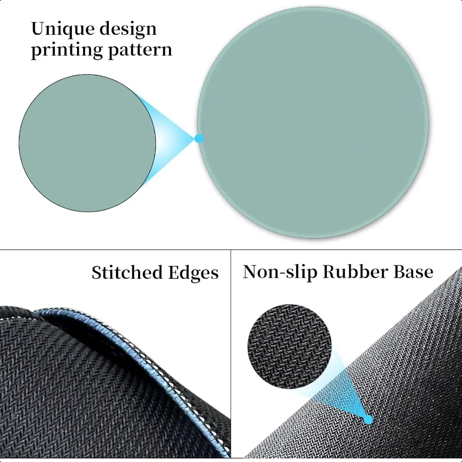 Mouse pad para mesa pequeno bonito mousepad com base antiderrapante redonda mouse pads para wirel mouse portátil jogos computador mouse pad para
