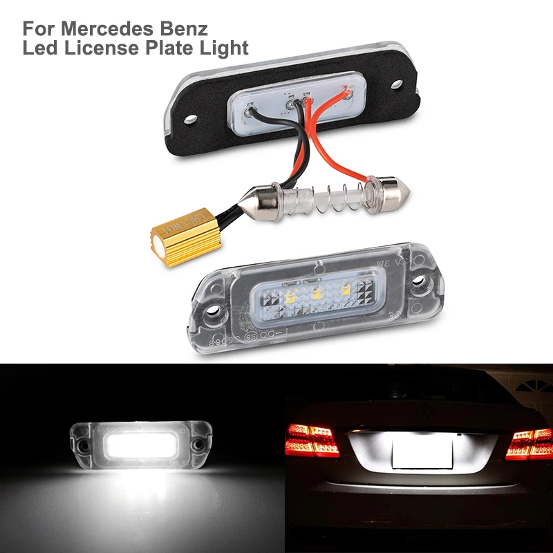 

2pcs For Mercedes Benz W164 X164 W251 ML GL R Class Canbus LED License Plate Light OEM 2518200166.A2518200166