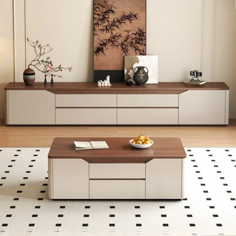 

Тумба под телевизор в средневековом стиле, с закругленными углами, в стиле лёгкой роскоши, современная минималистичная, для гостиной, мебель для дома