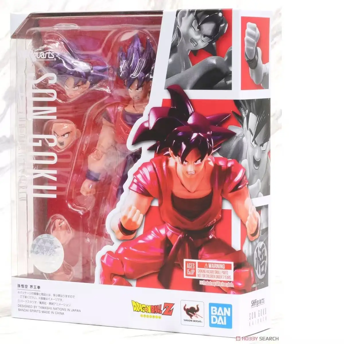 

Bandai Genuine SHF Dragon Ball Son Goku Kaioken Anime Action Figure Collectible Movable Joint Model Toy Ornament Gift for Kids