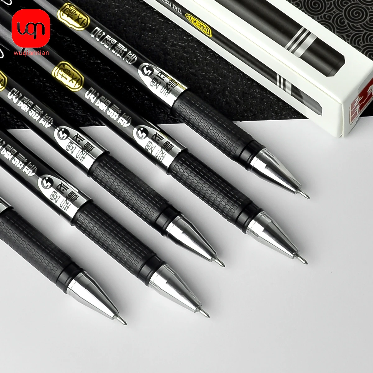 HeavyTouch Black Neutral Pen 0.5 มม. ปากกาเขียนรายวันปากกาลายเซ็นพร้อมพื้นผิวขั้นสูง, ComfortableGrip 3/6 ชิ้น