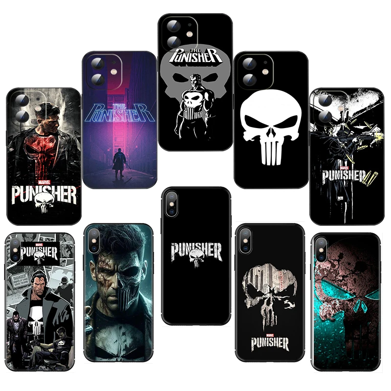 

MM148 The Marvel Punishers Skull Soft Silicone Case for Samsung Galaxy A05 A05s A24 A04 A04s J4Plus A23 A13 A14 A33 A34 5G Caver