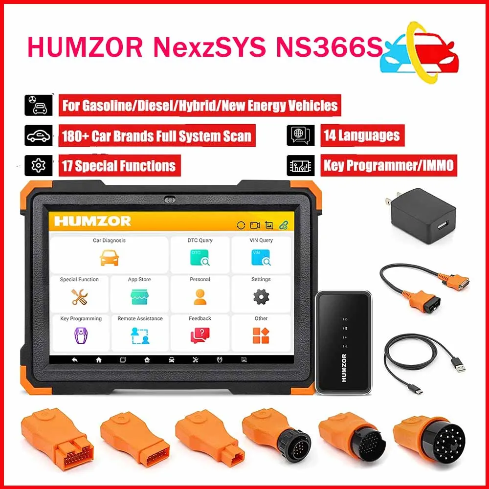 HUMZOR NexzSYS NS366S Key Coding Tool for Auto Immobilizer Systems with Key Programming Function for All System Diagnostics