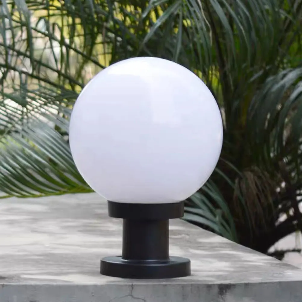 

Ball Outdoor Post Lights Globe Fixtures Decorative Cover Acrylic Plastic Spherical Shape Minimalist Style Fade Resistant