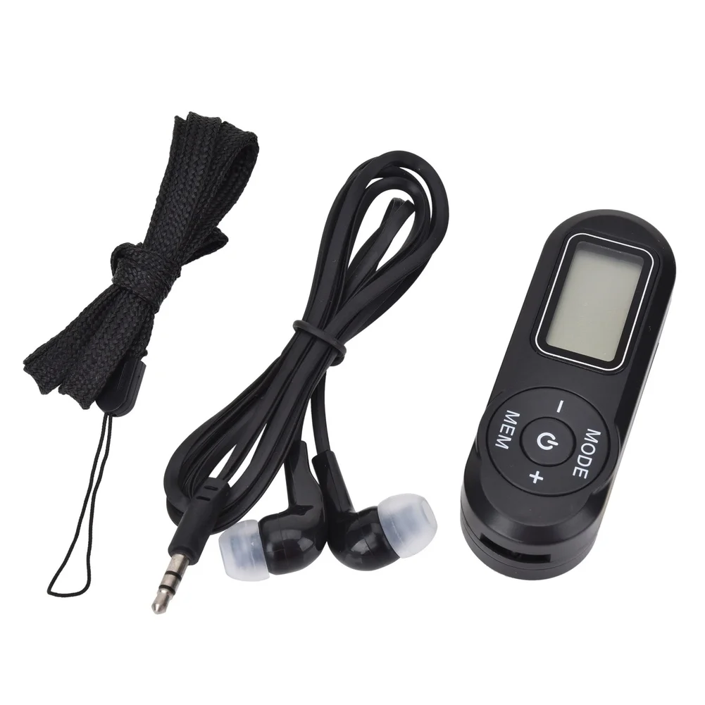 /Portable /For /Mini Digital FM Radio Receiver 64-108MHz Single Band For DSP Chip With Headphones For Outdoor Travel Listening D