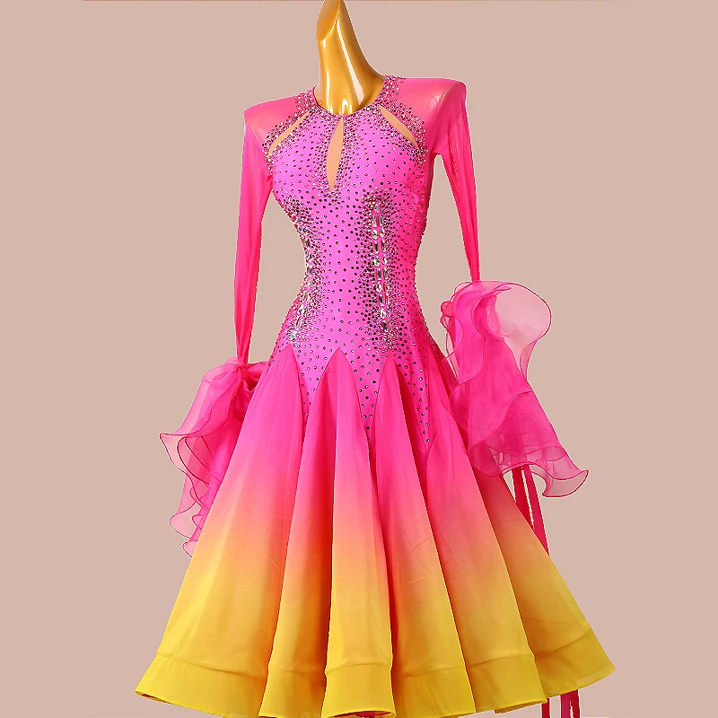 Modern Dance Dress Standard Ballroom Dance Dress Women Tango Dress Waltz Competition Performance Costumes Ballroom Dress