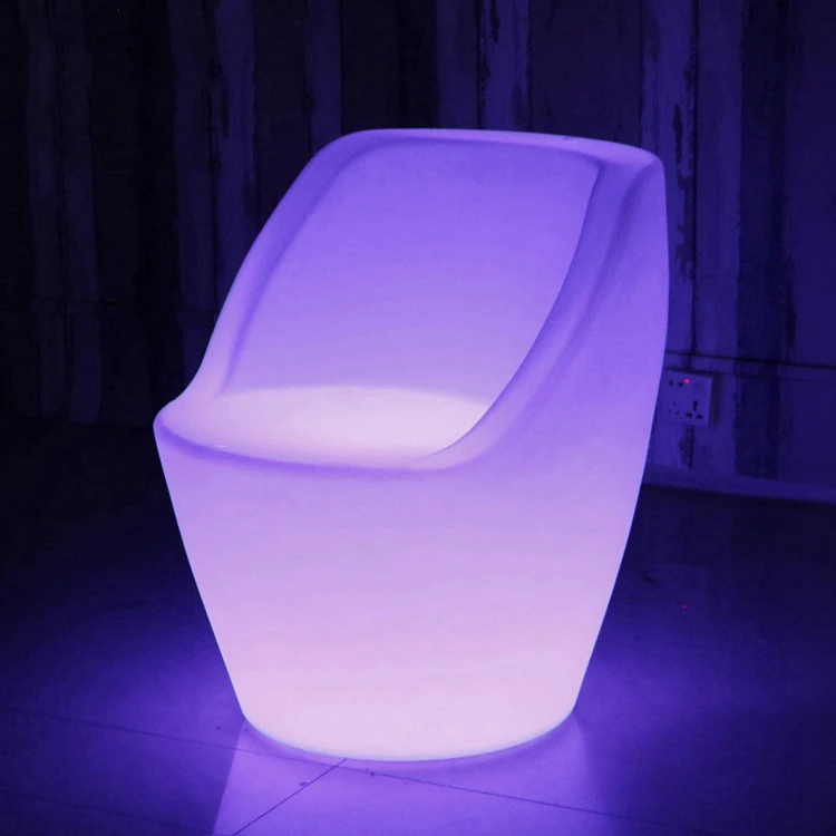 Promotion a set Luminous dining table chair creative luminous furniture leisure backrest chair for Coffee shop Restaurant Bar