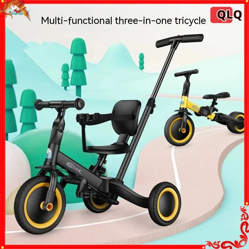 Triciclos de pedal multifuncionais para crianças, carrinhos de equilíbrio, triciclos de mão, carrinhos, ferramenta mágica infantil